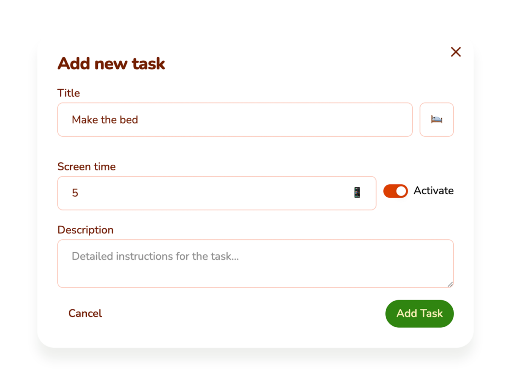 Crea compiti e faccende