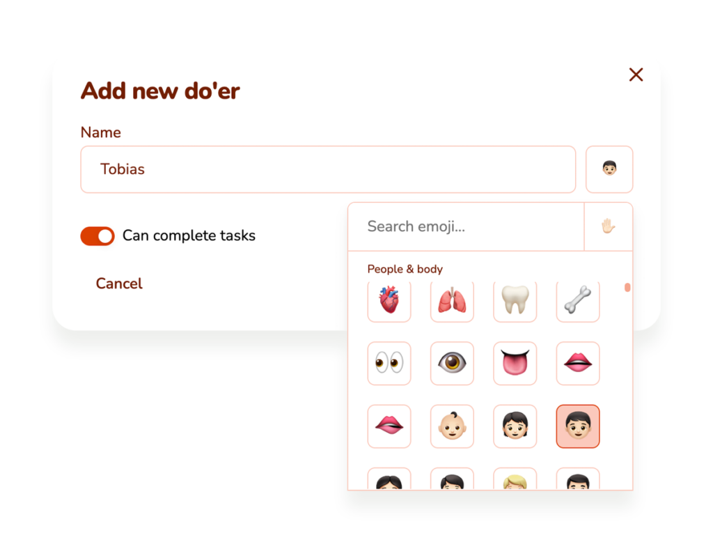 Crea i tuoi doers in Tasks 'n Chores